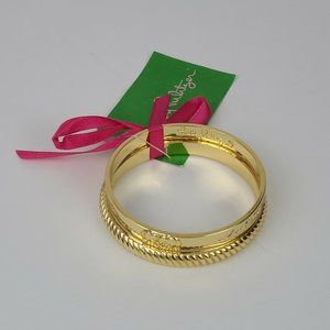 Lilly Pulitzer Gold Metallic Bangle Set